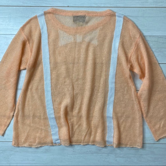 Wildfox Fancy You Sweater White Label Peach Bow - Picture 7 of 12